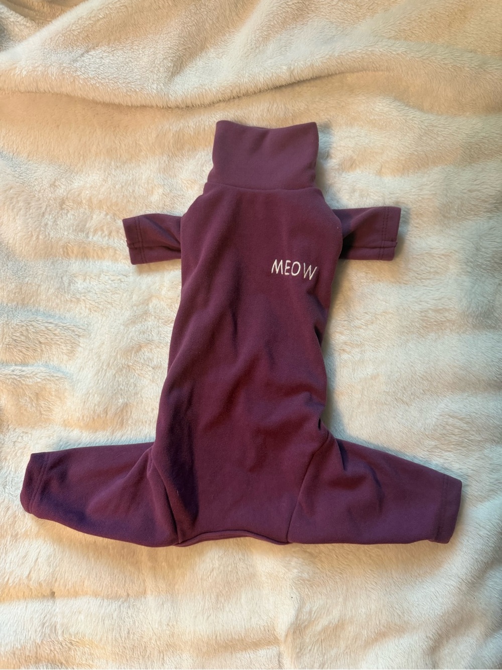 NWT Soft Suit for Hairless Cats Purple Large See Measurements
